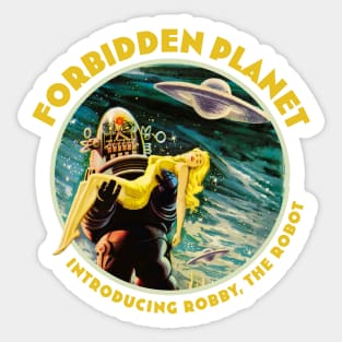 Forbidden Planet Circle Retro Sticker